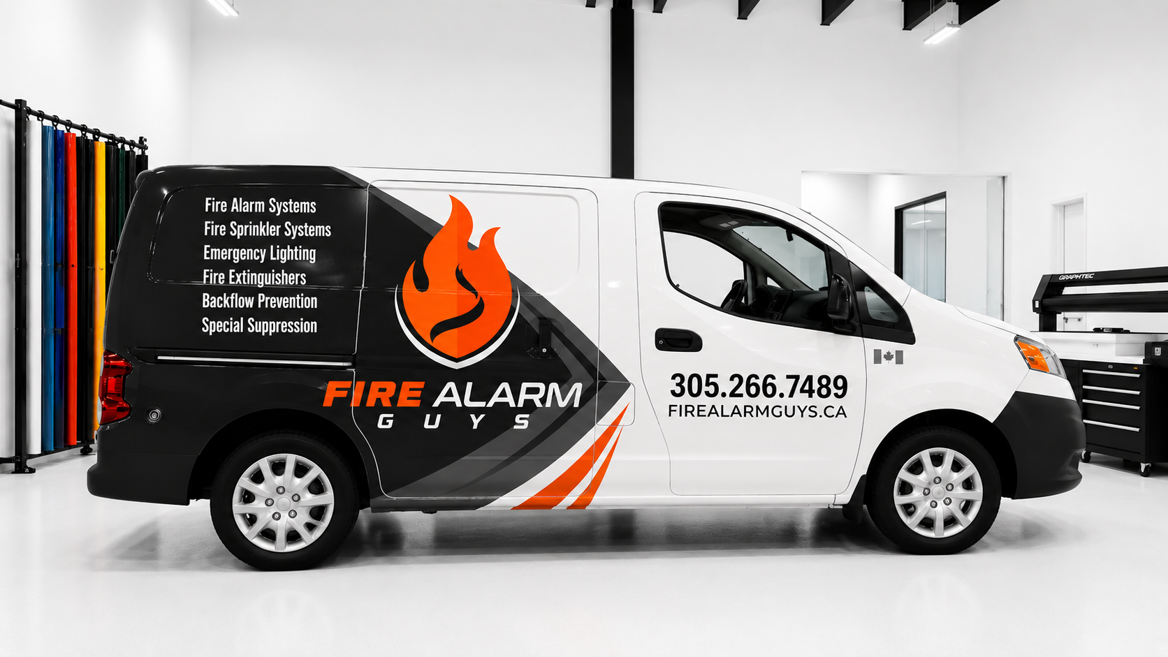 Partial vehicle wrap before and after transformation, Miami